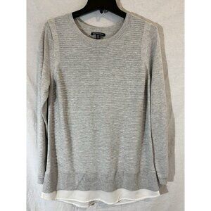 Hilary Radley Large Gray Knit Sweater